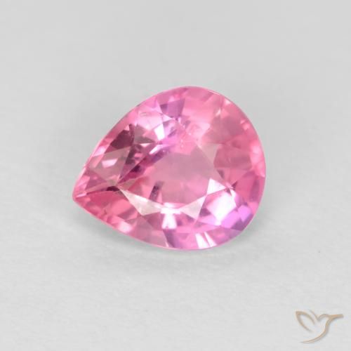 Hot Pink Sapphire Gem - 0.6ct Pear Facet (ID: 544779)