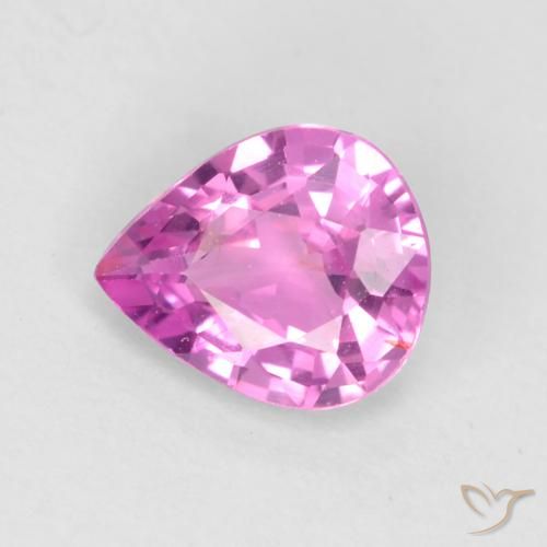 Zaffiro 5,4 x 4,6mm rosa Sfaccettatura a pera dal Madagascar, peso di 0,49 ct, gemma naturale Riscaldato in purezza VVS-VS, 1 pezzo Zaffiro - Colore: Rosa chiaro, durezza Mohs di 9 adatto per gioielli da indossare ogni giorno, Mostra grande brillantezza, Photo A