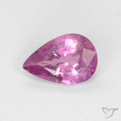 0.44ct Natural Royal Purple Pink Sapphire, Pear Shape, VS