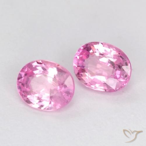 0.90 ctw Pink Sapphire Stones, Natural Sapphire in Oval Facet Shape for Sale