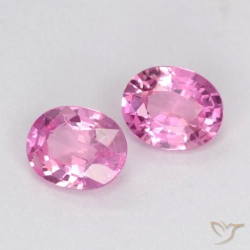 0.84 ctw Pink Sapphire Stones, Natural Sapphire in Oval Facet Shape for Sale