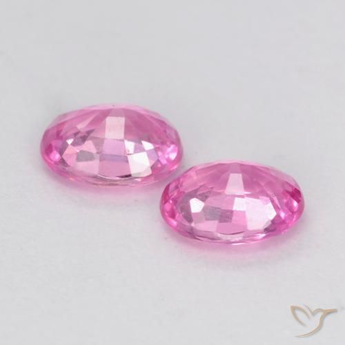 Sapphire Gemstones in 5 x 4 mm (calibrated) Size for Sale, Sapphire Stones in Royal Purple Pink Color