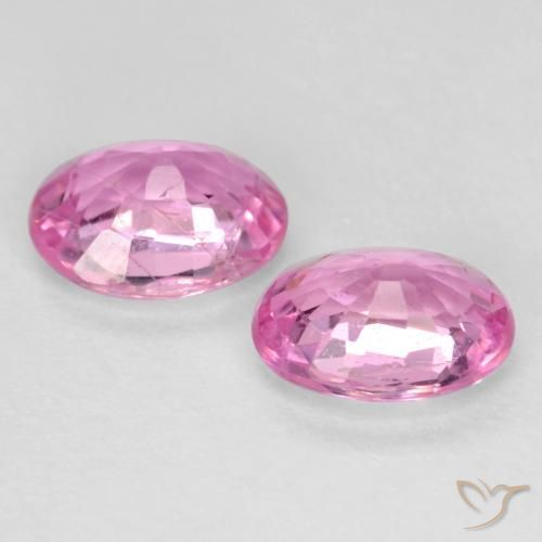 Sapphire Gemstones in 5 x 4 mm (calibrated) Size for Sale, Sapphire Stones in Intense Pink Color