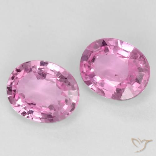 0.92 ctw Pink Sapphire Stones, Natural Sapphire in Oval Facet Shape for Sale