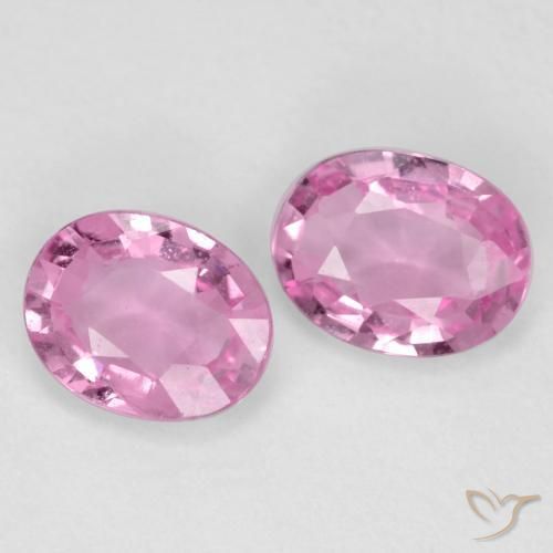 0.72 ctw Pink Sapphire Stones, Natural Sapphire in Oval Facet Shape for Sale