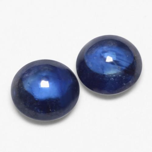 Twilight Blue Saphir Edelstein - 0.4ct Rund Cabochon (ID: 545202)