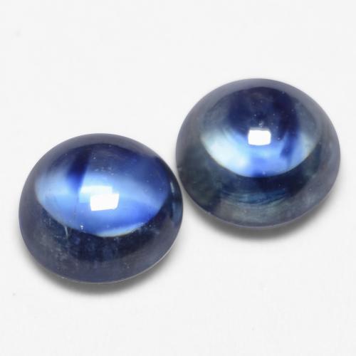 Deep Blue Sapphire Gem - 0.5ct Round Cabochon (ID: 545209)