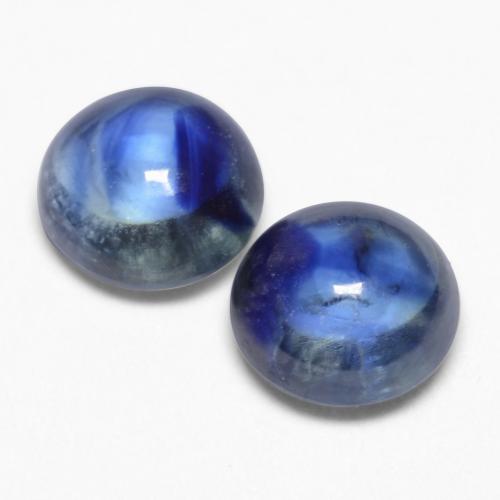 Dark Blue Sapphire Gem - 0.4ct Round Cabochon (ID: 545210)