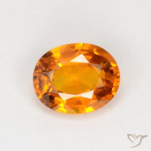 Apricot Orange Сапфир Камень - 0.7ct Фасетный Овал (ID: 545227)