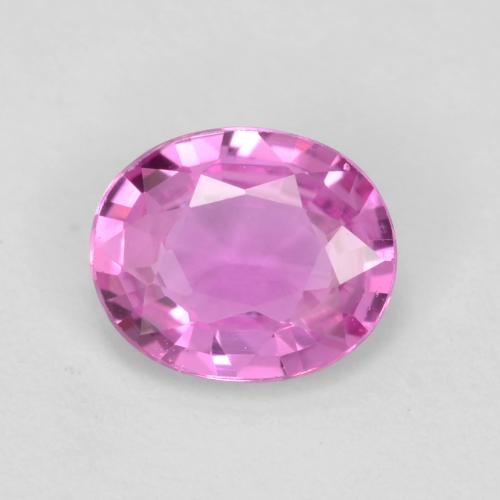 Intense Pinkish Purple Sapphire Gem - 0.7ct Oval Facet (ID: 545296)