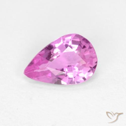 0.46ct Natural Deep Pinkish Purple Sapphire, Pear Shape, VVS-VS