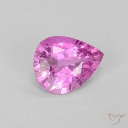 0.50 ct Purple Sapphire Stone, Natural Sapphire in Pear Facet Shape for Sale