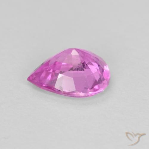 Sapphire Gemstone in 5.6 x 4.6 mm Size for Sale, Sapphire Stone in Bright Pinkish Purple Color