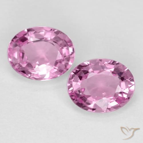 0.85 ct Loose Pink Sapphire, 5 x 4 mm Oval Cut From Tanzania, Photo A
