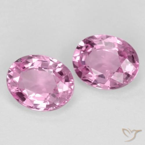 0.85 ctw Pink Sapphire Stones, Natural Sapphire in Oval Facet Shape for Sale