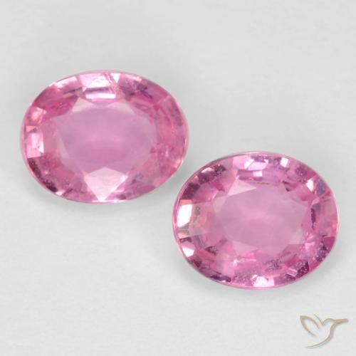 0.82 ct Loose Pink Sapphire, 5 x 4.1 mm Oval Cut From Tanzania, Photo A