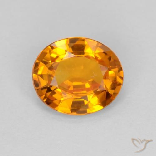 0.70ct Natural Gold Sapphire, Oval, VS