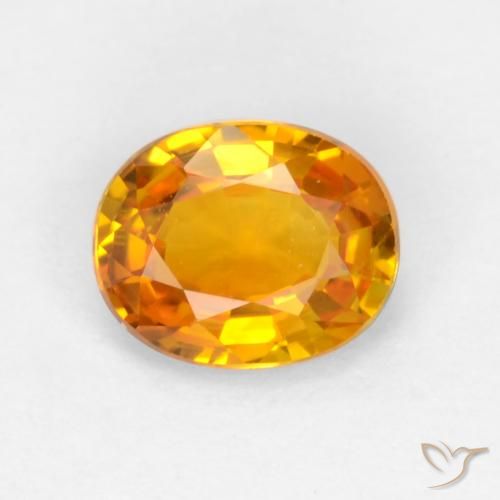 0.53ct Natural Gold Sapphire, Oval, VS