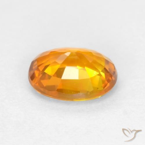 Sapphire Gemstone in 5.4 x 4.3 mm Size for Sale, Sapphire Stone in Gold Color