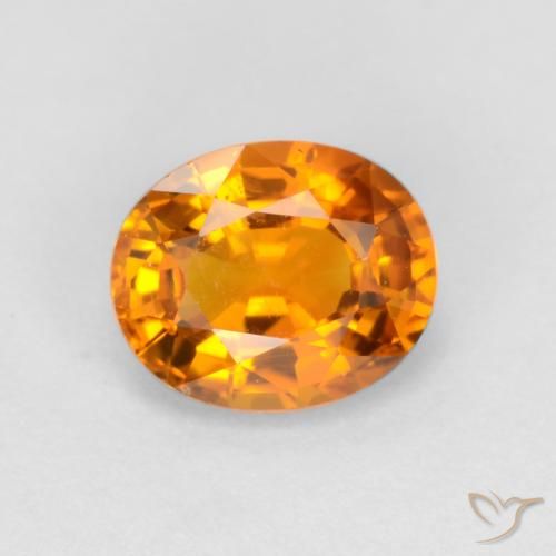0.72ct Natural Gold Sapphire, Oval, VS