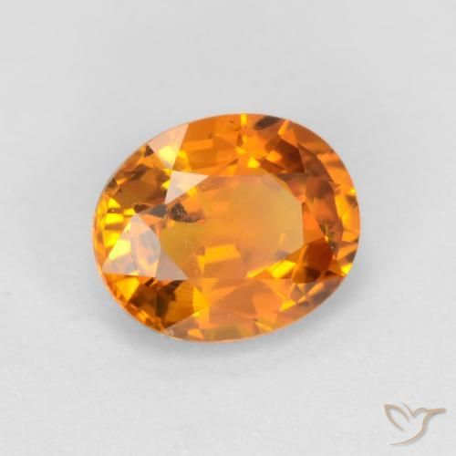 0.72 ct Golden Sapphire Stone, Natural Sapphire in Oval Facet Shape for Sale