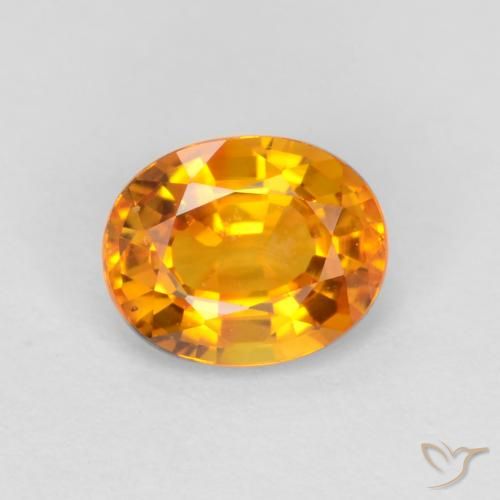 0.72ct Natural Dark Orange-Gold Sapphire, Oval, VVS-VS