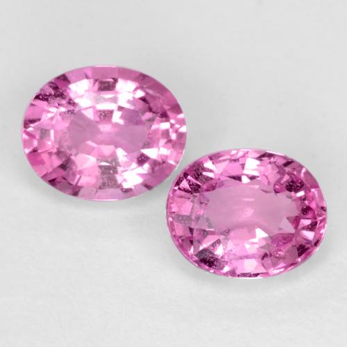 Royal Purple Pink Sapphire Gem - 0.5ct Oval Facet (ID: 545879)