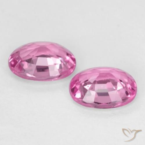 Sapphire Gemstones in 5 x 4 mm (calibrated) Size for Sale, Sapphire Stones in Deep Pink Color