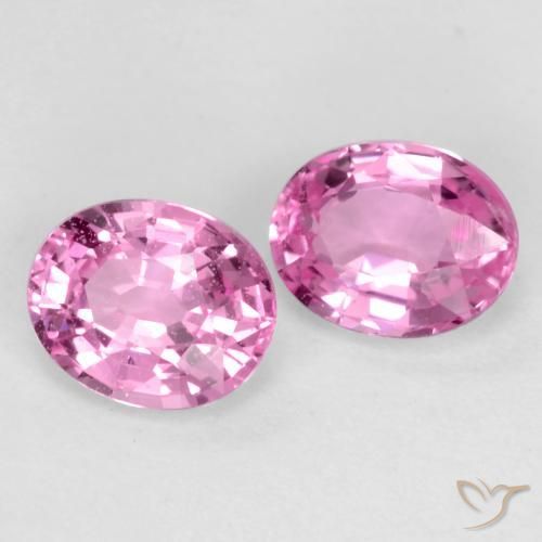0.86 ctw Pink Sapphire Stones, Natural Sapphire in Oval Facet Shape for Sale