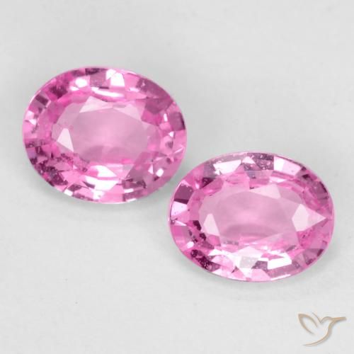 0.76 ct Loose Pink Sapphire, 5 x 4.1 mm Oval Cut From Tanzania, Photo A