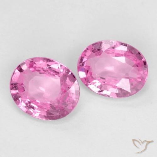 0.76 ctw Pink Sapphire Stones, Natural Sapphire in Oval Facet Shape for Sale
