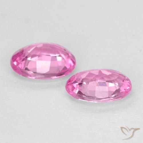 Sapphire Gemstones in 5 x 4 mm (calibrated) Size for Sale, Sapphire Stones in Royal Purple Pink Color