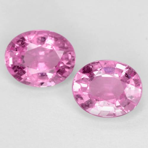 Rose intense Saphir gemme - 0.4ct Ovale facette (ID: 545886)