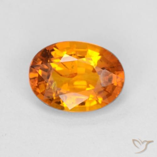 0.70ct Natural Bright Orange Sapphire, Oval, VS