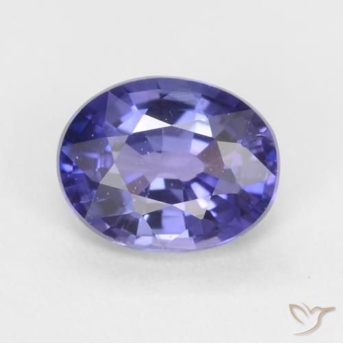 0.53 ct Loose Violet Sapphire, 5.4 x 4.3 mm Oval Cut From Tanzania, Photo A