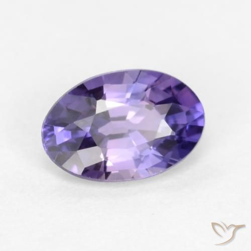 0.53 ct Violet Sapphire Stone, Natural Sapphire in Oval Facet Shape for Sale