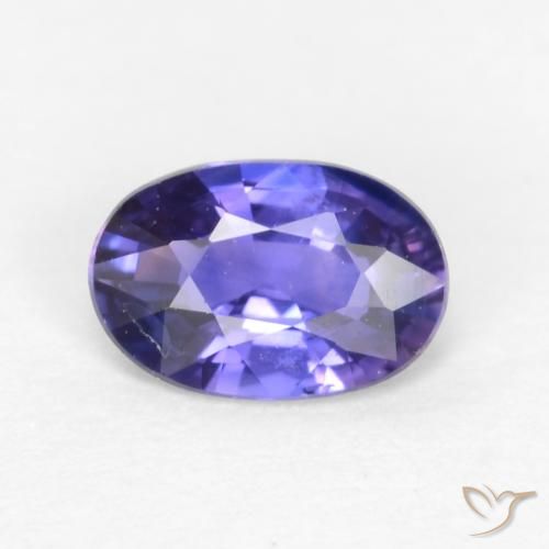0.51ct Natural Deep Purple Sapphire, Oval, VS-SI