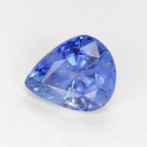 5,6 x 4,6mm di zaffiro blu taglio pera dalla Tanzania, peso di 0,64 ct, pietra preziosa naturale Riscaldato in purezza VS, 1 pezzo Zaffiro Sfaccettatura a pera - Colore: Blu navy chiaro, durezza Mohs di 9 adatto per gioielli da indossare ogni giorno , Giovedì Gemma, Photo A