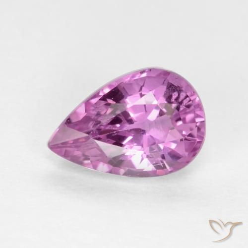 0.60ct Natural Medium-Light Purple Sapphire, Pear Shape, VS