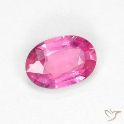 0.47 ct Pink Sapphire Stone, Natural Sapphire in Oval Facet Shape for Sale