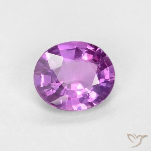 0.39 ct Purple Sapphire Stone, Natural Sapphire in Oval Facet Shape for Sale