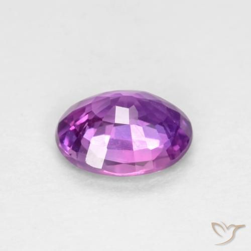 Sapphire Gemstone in 4.9 x 4.1 mm Size for Sale, Sapphire Stone in Intense Purple Color