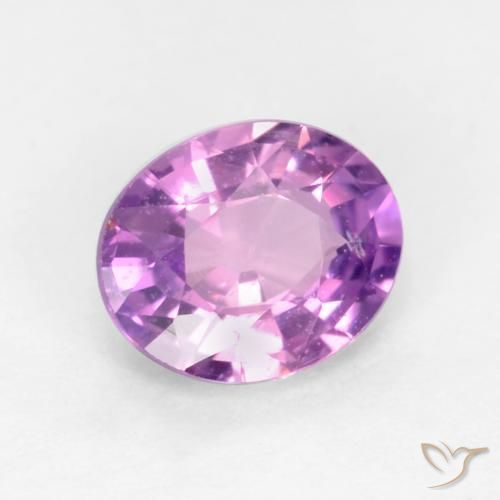 0.54 ct Purple Sapphire Stone, Natural Sapphire in Oval Facet Shape for Sale