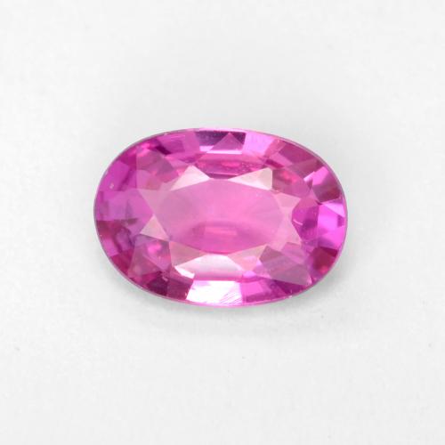 Hot Pink Sapphire Gem - 0.5ct Oval Facet (ID: 547395)