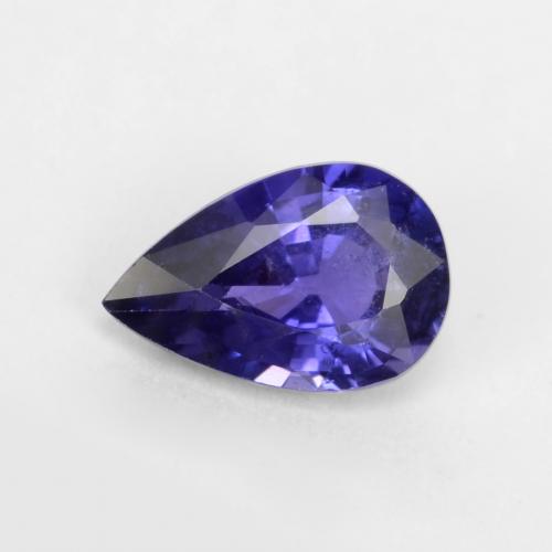 ミッドナイトブルー サファイア 宝石 - 0.5ct ペアーファセット (ID: 547499)