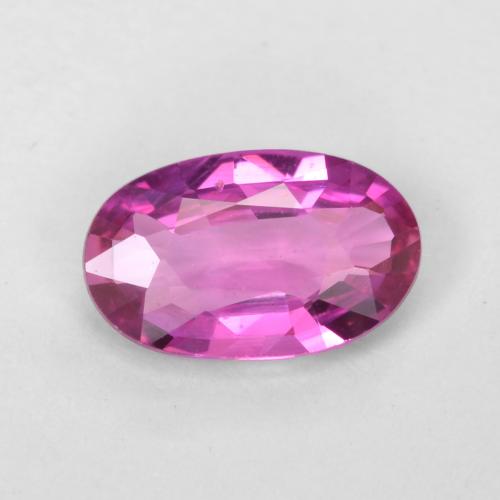 濃いマゼンタ サファイア 宝石 - 0.4ct オーバル ファセット (ID: 547567)