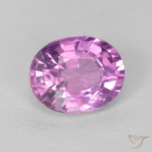 0.61 ct Purple Sapphire Stone, Natural Sapphire in Oval Facet Shape for Sale
