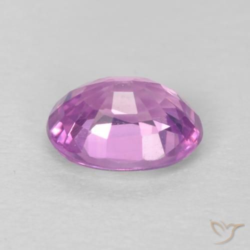 Sapphire Gemstone in 5.5 x 4.5 mm Size for Sale, Sapphire Stone in Pinkish Violet Purple Color