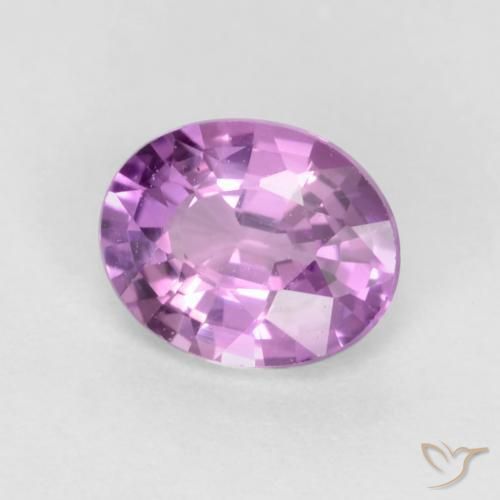 0.48 ct Purple Sapphire Stone, Natural Sapphire in Oval Facet Shape for Sale