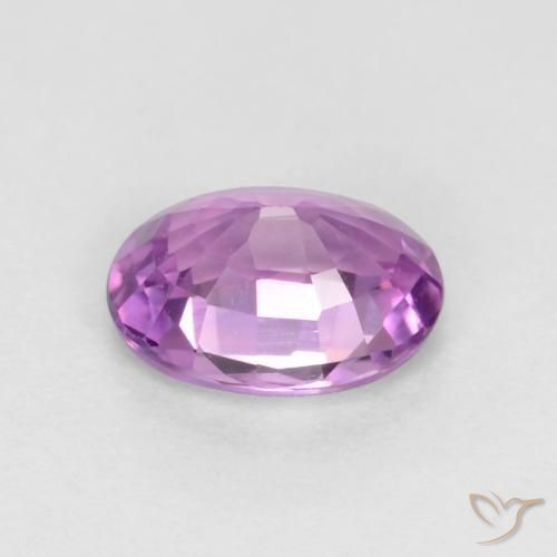 Sapphire Gemstone in 5.3 x 4.3 mm Size for Sale, Sapphire Stone in Lilac Purple Color